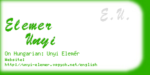 elemer unyi business card